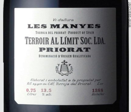 Label 1 of Terroir Al Limit Soc. Lda. Les Manyes