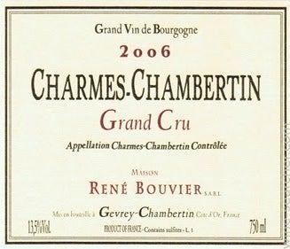 Label 1 of Rene Bouvier Charmes-Chambertin Grand Cru