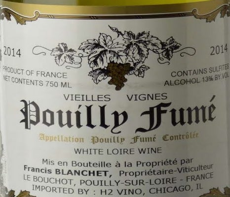 Label 1 of Francis Blanchet Pouilly-Fume Vieilles Vignes
