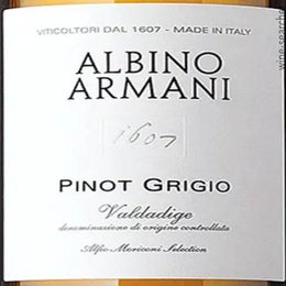 Albino Armani Pinot Grigio Valdadige Terradeiforti, Trentino-Alto Adige |  prices, stores, tasting notes & market data