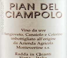 Label 1 of Montevertine Pian del Ciampolo Toscana IGT