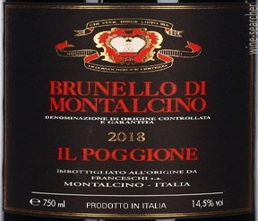 Label 1 of Il Poggione Brunello di Montalcino DOCG