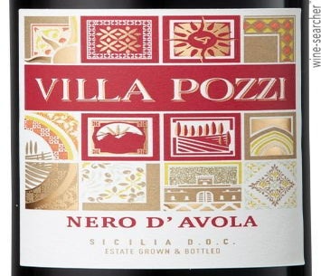 Label 1 of Villa Pozzi Nero d'Avola Terre Siciliane IGP