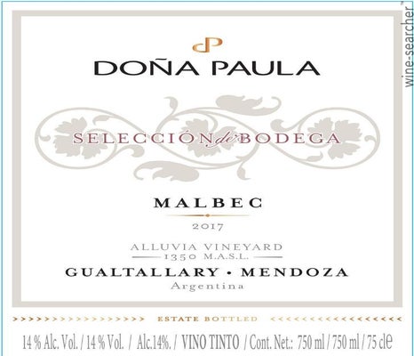 Label 1 of Dona Paula Seleccion de Bodega Malbec