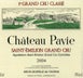 8th label thumbnail of Chateau Pavie
