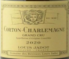 Label 1 of Louis Jadot Domaine des Heritiers Corton-Charlemagne Grand Cru