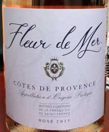 2015 Maitres Vignerons De La Presquile De Saint Tropez Fleur De Mer Rose Provence France
