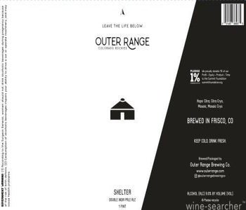 Label 1 of Outer Range Brewing Co. 'Shelter' Double IPA Beer