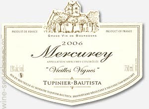 Label 1 of Domaine Tupinier-Bautista Mercurey Vieilles Vignes