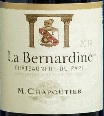Label 1 of M. Chapoutier Chateauneuf-du-Pape La Bernardine