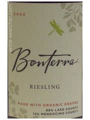 Click to see larger label image Label of 2011 Bonterra Vineyards Riesling