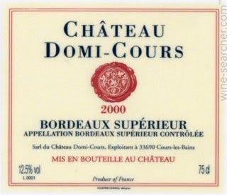 Label 1 of Chateau Domi-Cours