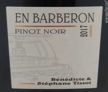 Label 1 of Benedicte & Stephane Tissot Cotes du Jura En Barberon Pinot Noir