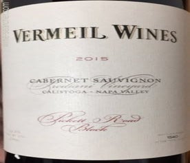 Label 1 of Vermeil Wines Pickett Road Block Cabernet Sauvignon