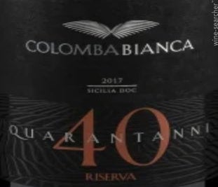 Label 1 of Cantina Colomba Bianca '40 Quarantanni' Riserva Rosso Sicilia