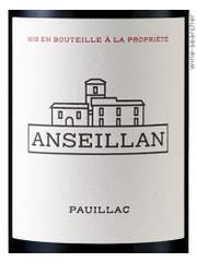 Click to see larger label image Label of Anseillan