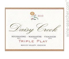 Label 1 of Daisy Creek 'Triple Play' Roussanne - Marsanne - Viognier