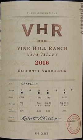 2013 Vine Hill Ranch Vhr Cabernet Sauvignon Prices Stores Tasting Notes And Market Data