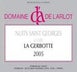 1st label thumbnail of Domaine de L'Arlot Nuits-Saint-Georges Cuvee La Gerbotte Blanc