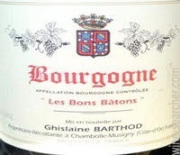 Label 1 of Domaine Ghislaine Barthod Bourgogne Les Bons Batons Rouge