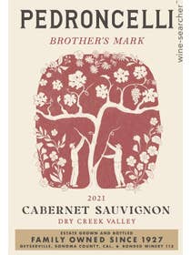 Click to see larger label image Label of Pedroncelli 'Brother's Mark' Cabernet Sauvignon