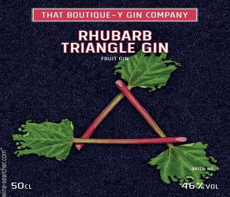 Label 1 of That Boutique-y Gin Company Rhubarb Triangle Fruit Gin