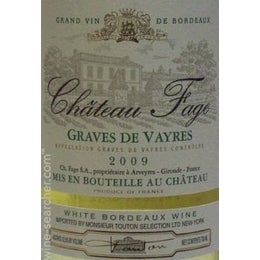 Chateau Fage Blanc, Graves de Vayres | prices, stores ...