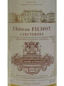 Click to see larger label image Label of Chateau Filhot