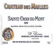 Label 1 of Chateau des Mailles