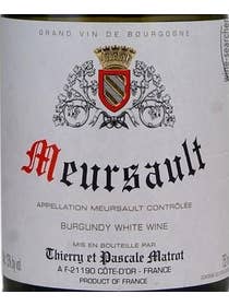 Click to see larger label image Label of Domaine Matrot Meursault