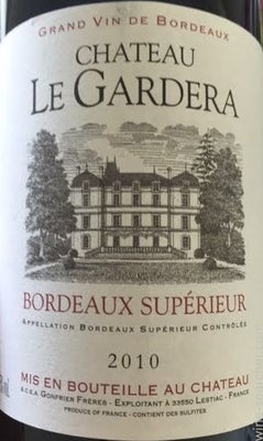 Label 1 of Chateau Le Gardera