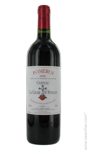 1996 Chateau la Croix St. Vincent Pomerol, France | prices