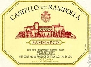 サンマルコ　１９９３  ランポッラ 1993 Castello dei Rampolla Sammarco Toscana IGT, Tuscany