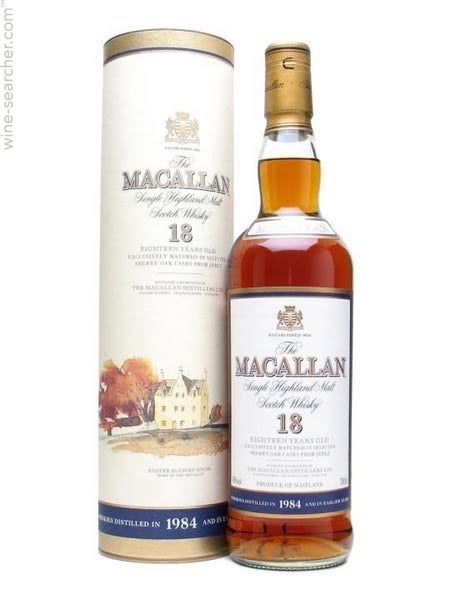 1984 The Macallan 18 Year Old Sherry Oak Single Malt Scotch