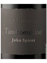 Click to see larger label image Label of 2015 Kleinood Tamboerskloof 'John Spicer' Syrah