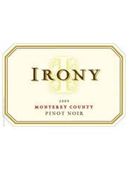 Click to see larger label image Label of 2015 Irony Pinot Noir
