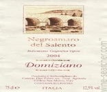 Label 1 of Cantine Due Palme Domiziano Negroamaro del Salento IGT