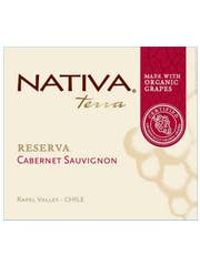 Click to see larger label image Label of 2004 Carmen 'Nativa Terra' Reserva Cabernet Sauvignon