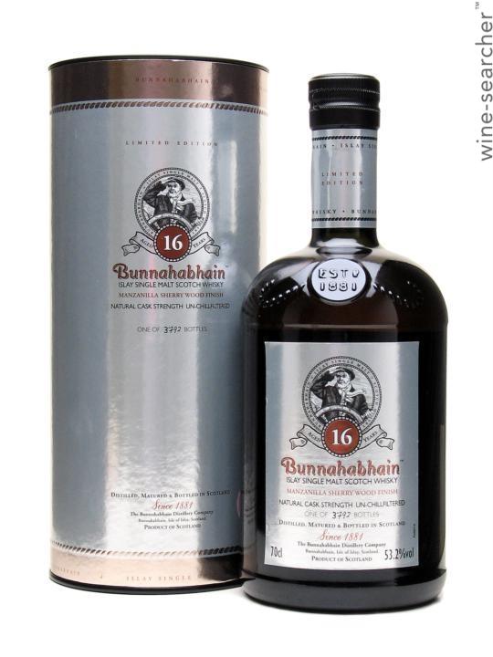 Bunnahabhain 16 Year Old Manzanilla Cask Single Malt Scotch Whisky ...
