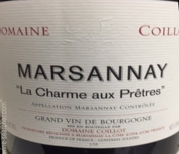 Label 1 of Domaine Coillot Marsannay Charmes Aux Pretres