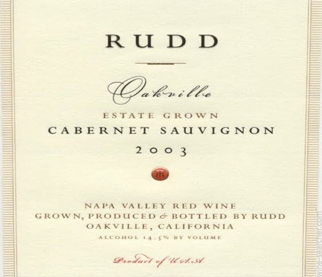 Label 1 of Rudd Oakville Estate Cabernet Sauvignon