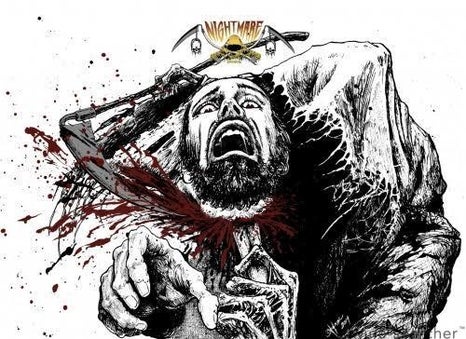 Label 1 of Nightmare Brewing 'Colombian Necktie' Ale Beer