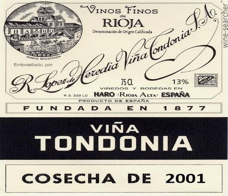 Label 1 of R. Lopez de Heredia Vina Tondonia Gran Reserva