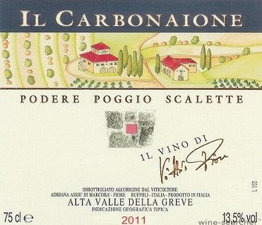 Label 1 of Podere Poggio Scalette 'Il Carbonaione' Alta Valle della Greve IGT