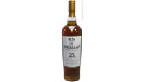 Wine Label of The Macallan Scotch Single Malt 25 Year Sherry Oak, Scotland, Speyside