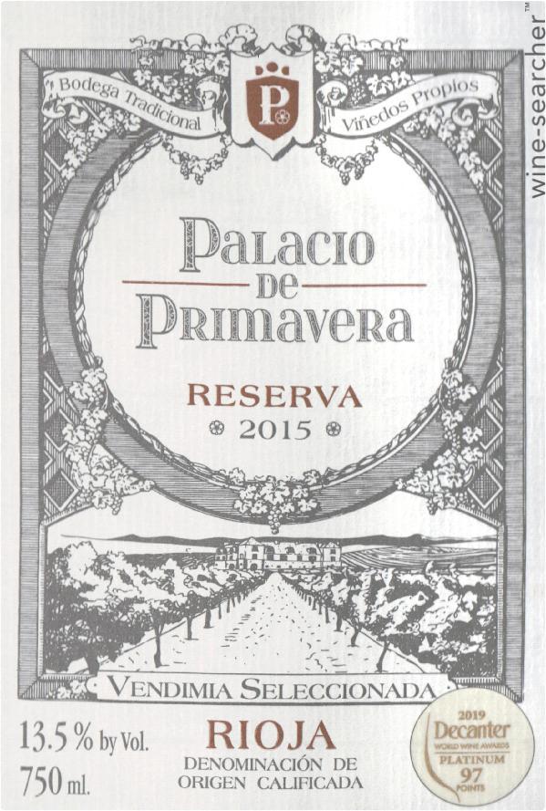 Palacio De Primavera Reserva 2015 Decanter