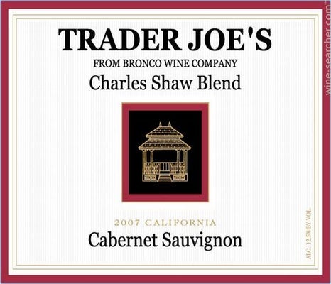 Label 1 of Trader Joe's Charles Shaw Blend Cabernet Sauvignon