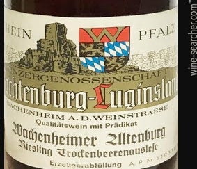 Label 1 of Winzergenossenschaft Wachtenburg-Luginsland Wachenheimer Altenburg Riesling Trockenbeerenauslese