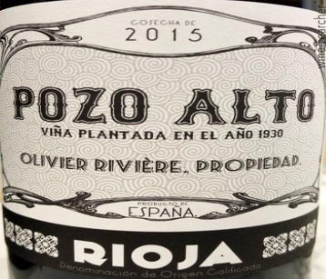 Label 1 of Olivier Riviere 'Pozo Alto'