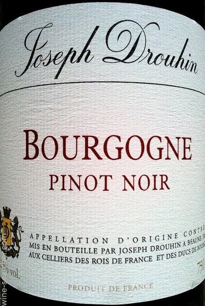 Wine by the winery Joseph Drouhin.